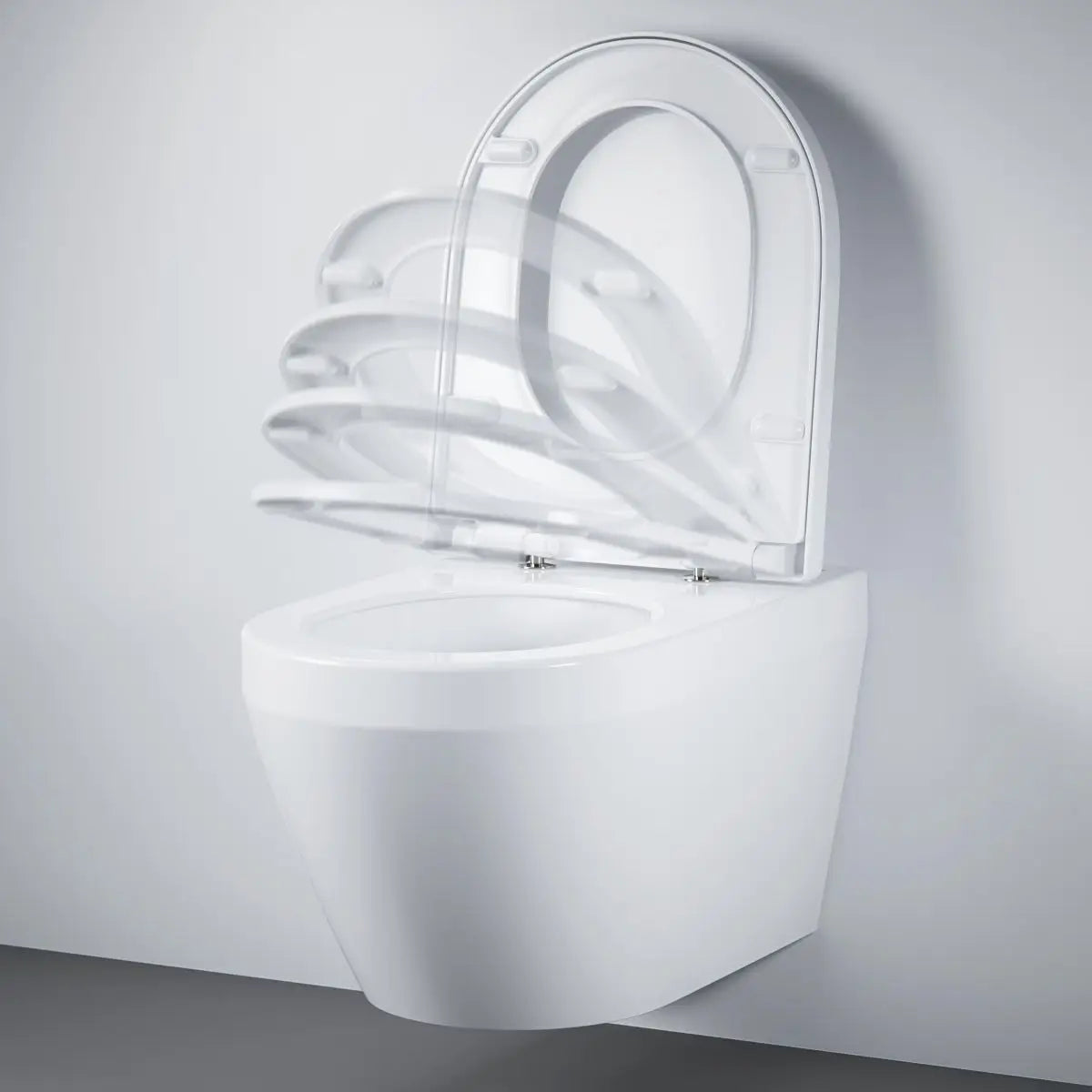 Set Vas WC suspendat cu capac soft-close Grohe Euro Ceramic Rimless Triple Vortex 36x54 cm cu evacuare orizontala