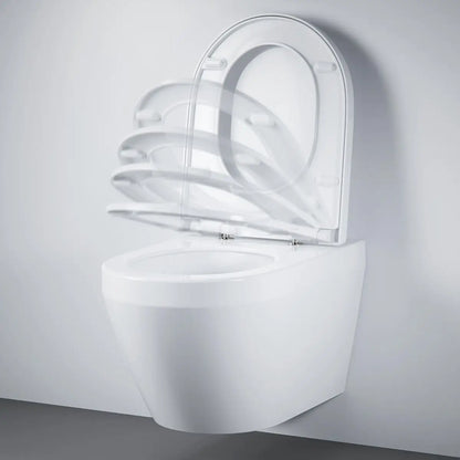 Set Vas WC suspendat cu capac soft-close Grohe Euro Ceramic Rimless Triple Vortex 36x54 cm cu evacuare orizontala