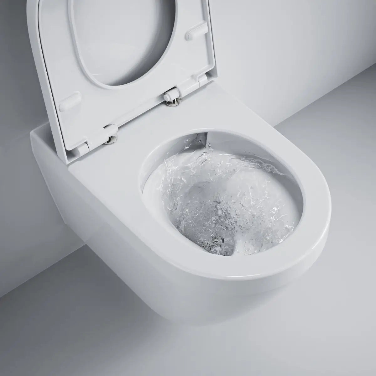 Set Vas WC suspendat cu capac soft-close Grohe Euro Ceramic Rimless Triple Vortex 36x54 cm cu evacuare orizontala