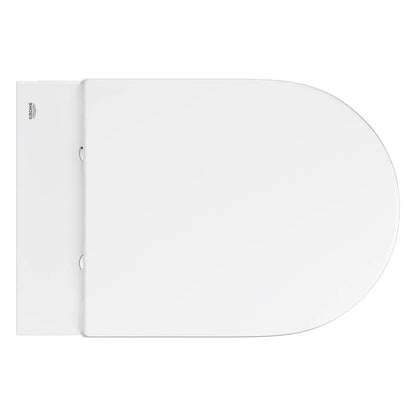 Set Vas WC suspendat cu capac soft-close Grohe Euro Ceramic Rimless Triple Vortex 36x54 cm cu evacuare orizontala