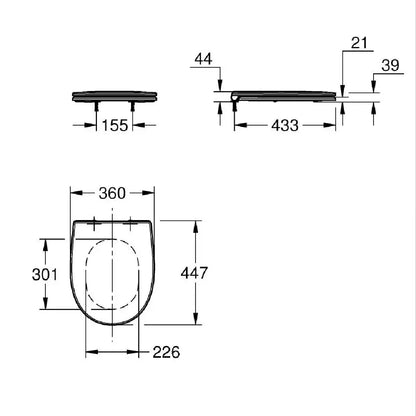 Grohe Bau Ceramic Slim Capac WC soft-close