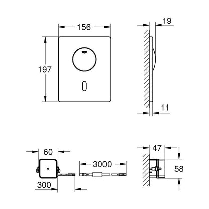 Grohe Tectron Skate Clapeta de actionare WC electronica 230V