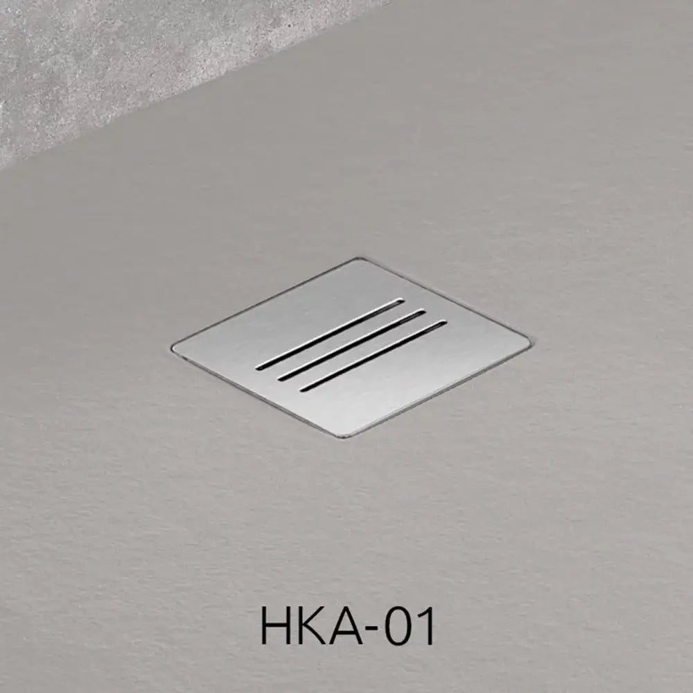 Cadita dus patrata compozit Radaway Kyntos C 100x100 cm, gri (cemento)