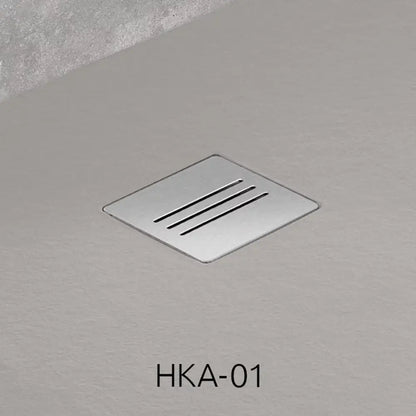 Cadita dus patrata compozit Radaway Kyntos C 100x100 cm, gri (cemento)