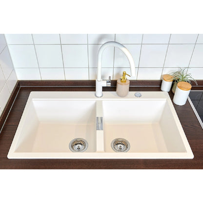 Schock Horizont N-200 Chiuveta bucatarie granit Cristadur 86x50 cm, alb (polaris)