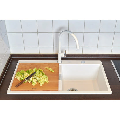 Schock Horizont N-200 Chiuveta bucatarie granit Cristadur 86x50 cm, alb (polaris)