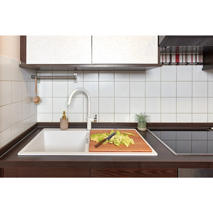 Schock Horizont N-200 Chiuveta bucatarie granit Cristadur 86x50 cm, alb (polaris)