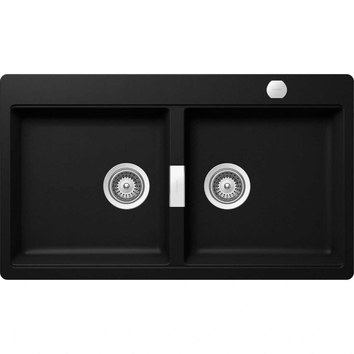 Schock Horizont N-200 Chiuveta bucatarie granit Cristadur 86x50 cm, negru (puro)