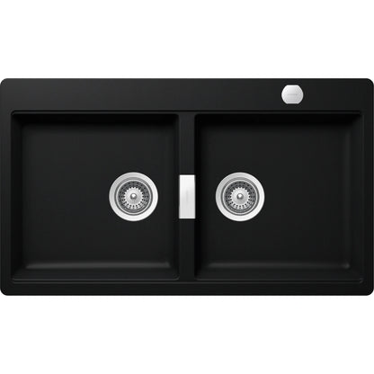 Schock Horizont N-200 Chiuveta bucatarie granit Cristadur 86x50 cm, negru (puro)