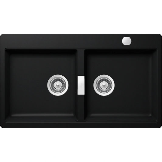 Schock Horizont N-200 Chiuveta bucatarie granit Cristadur 86x50 cm, negru (puro)