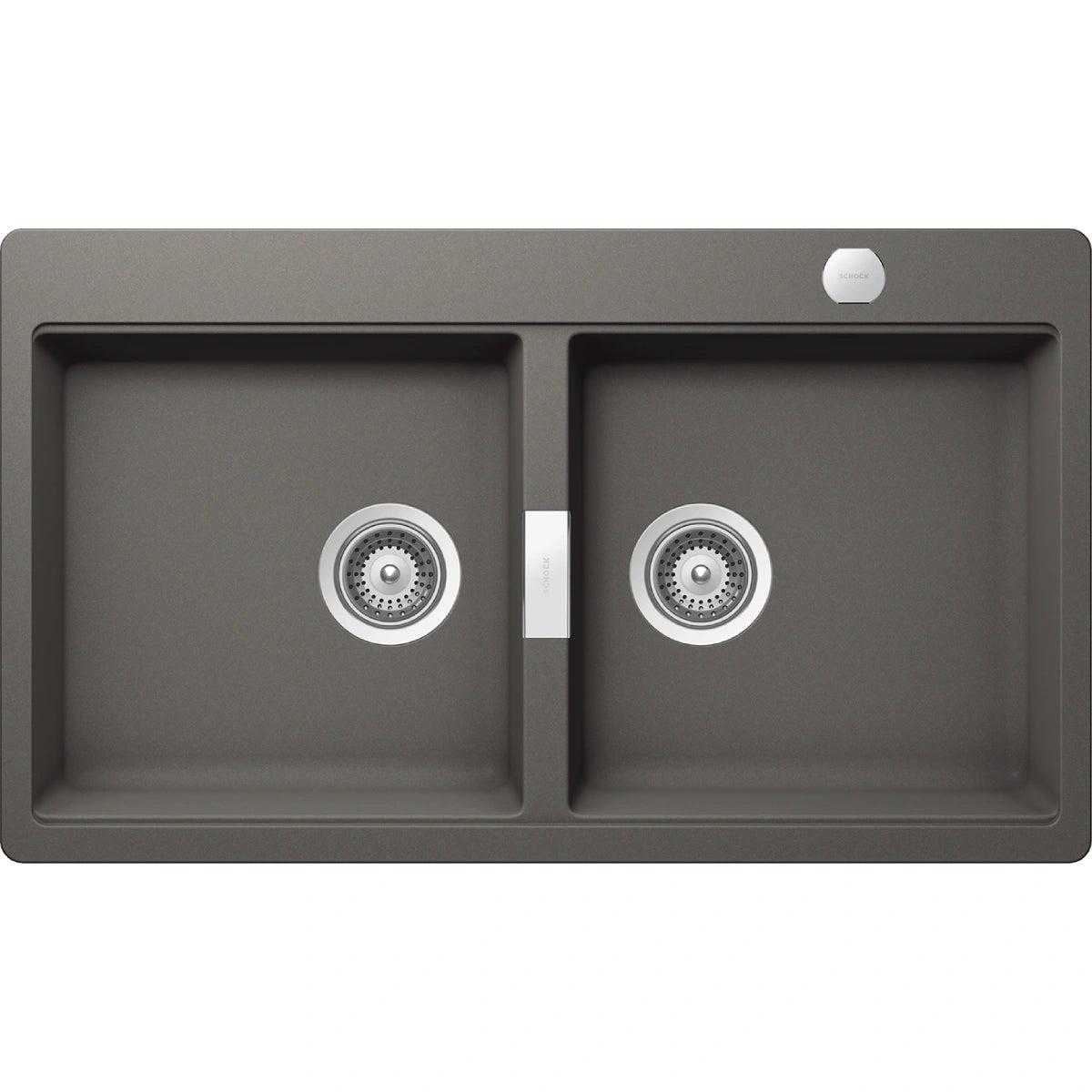 Schock Horizont N-200 Chiuveta bucatarie granit Cristadur 86x50 cm, gri (silverstone)