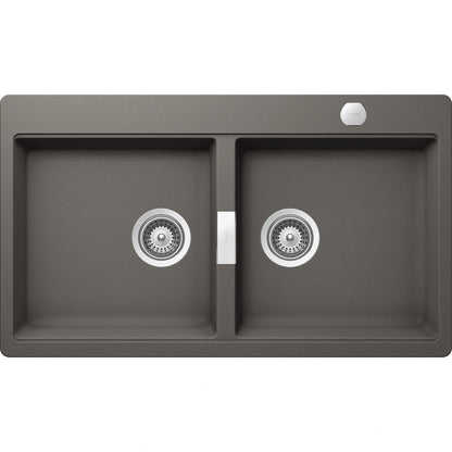 Schock Horizont N-200 Chiuveta bucatarie granit Cristadur 86x50 cm, gri (silverstone)