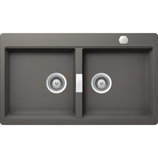 Schock Horizont N-200 Chiuveta bucatarie granit Cristadur 86x50 cm, gri (silverstone)