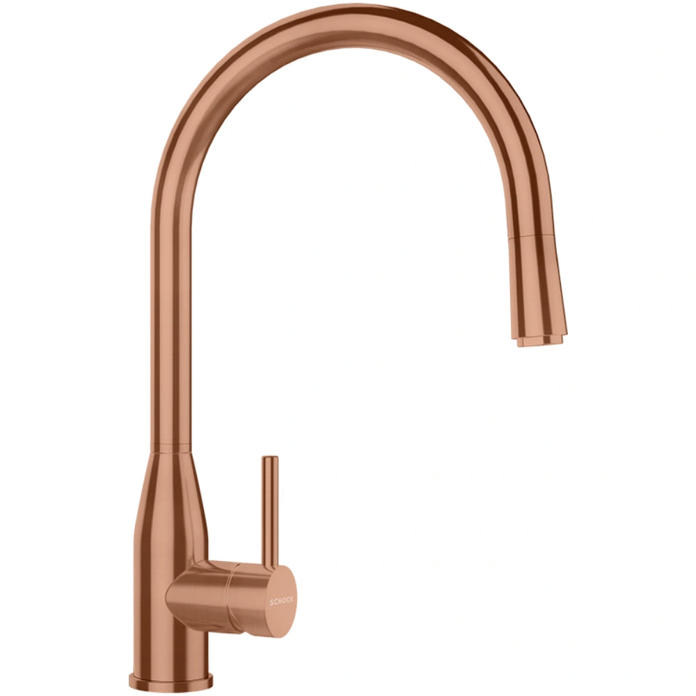 Schock Kavus Baterie chiuveta bucatarie cu dus extractibil, cupru (copper)