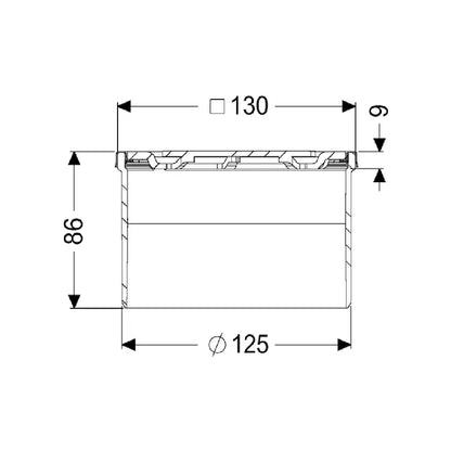 Set promo Sifon de dus Kessel System 125 Premium cu capac de inox DN40