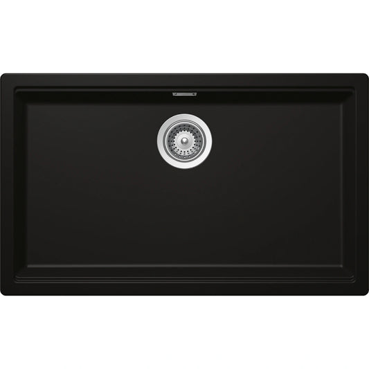 Schock Kiruna N-100XL Chiuveta bucatarie granit Cristadur 75x45 cm, negru (green line night)