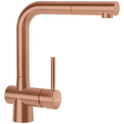 Schock Laios Baterie chiuveta bucatarie cu dus extractibil, cupru (copper)