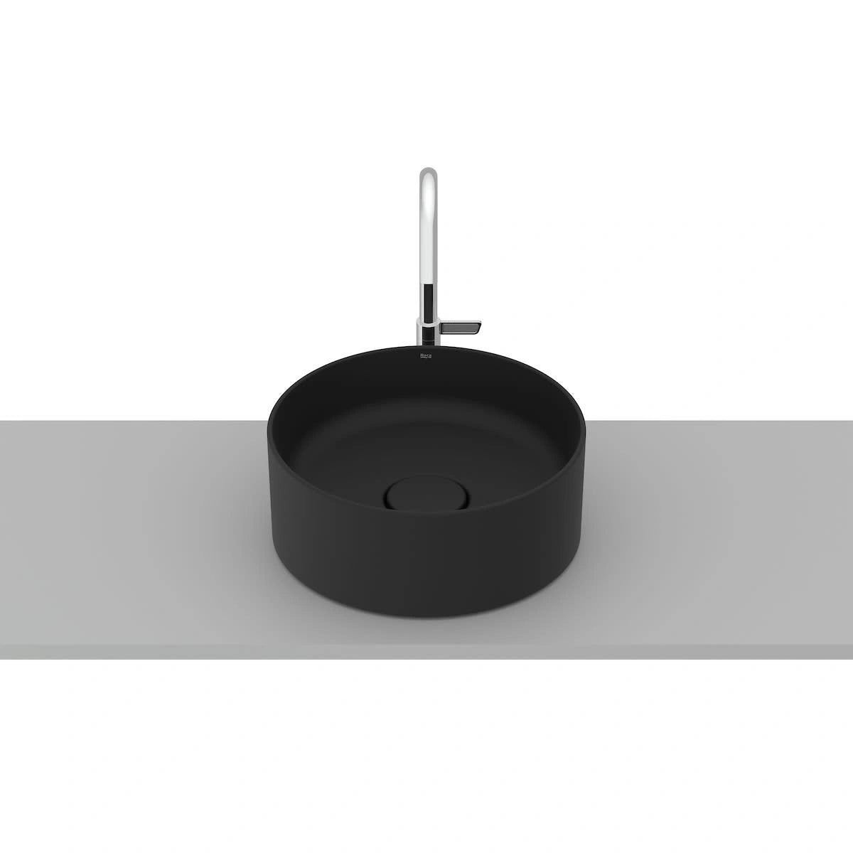 Lavoar baie pe blat Roca Terra 30x30 cm, negru mat