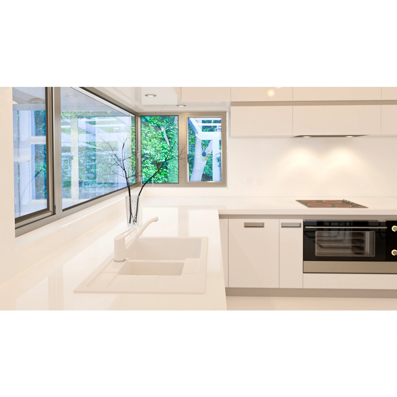 Schock Manhattan D-150S Chiuveta bucatarie granit Cristalite 78x50 cm, alb (alpina)