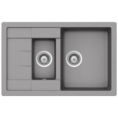 Schock Manhattan D-150S Chiuveta bucatarie granit Cristalite 78x50 cm, gri (croma)