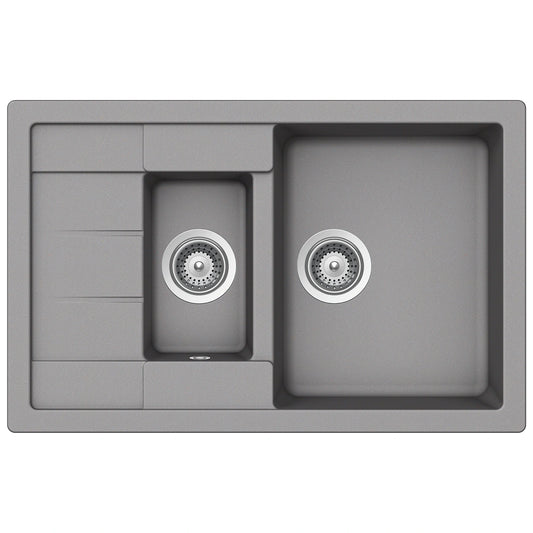 Schock Manhattan D-150S Chiuveta bucatarie granit Cristalite 78x50 cm, gri (croma)