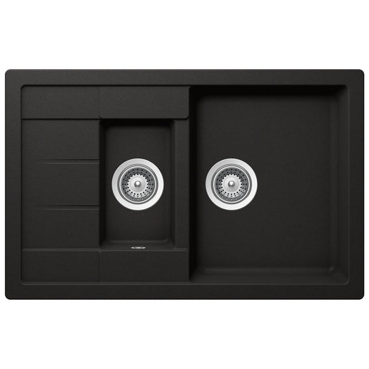 Schock Manhattan D-150S Chiuveta bucatarie granit Cristalite 78x50 cm, negru (nero)