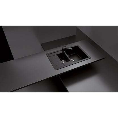 Schock Manhattan D-150S Chiuveta bucatarie granit Cristalite 78x50 cm, negru (nero)