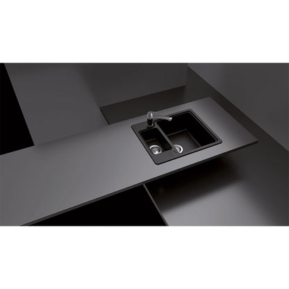 Schock Manhattan N-150 Chiuveta bucatarie granit Cristalite 61x51 cm, negru (nero)