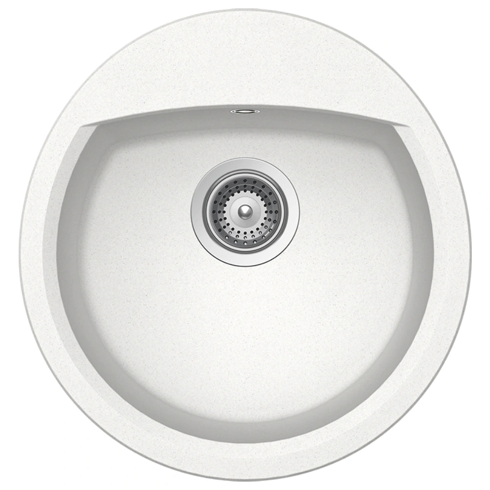 Schock Manhattan R-100 Chiuveta bucatarie granit Cristalite 47x49 cm, alb (alpina)