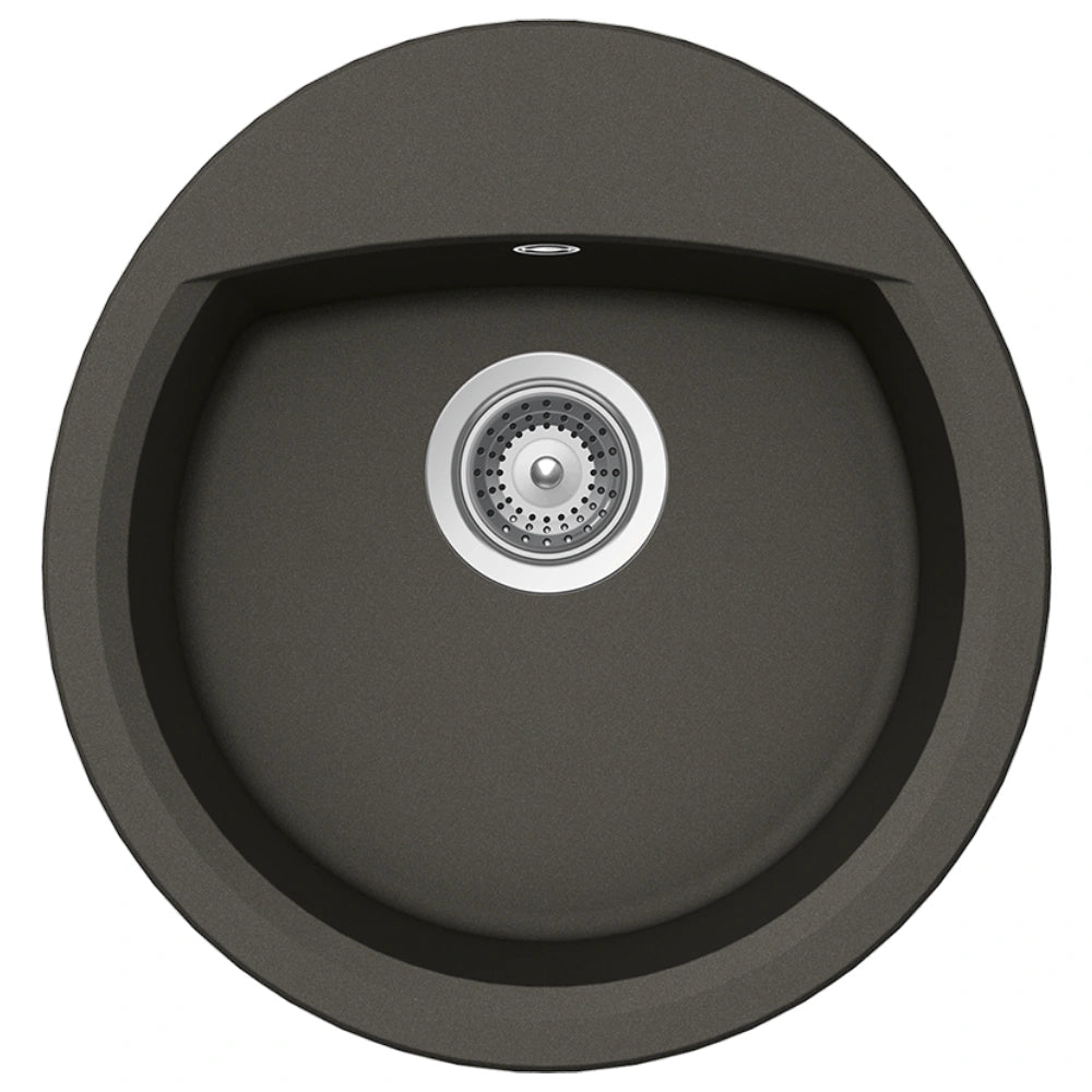 Schock Manhattan R-100 Chiuveta bucatarie granit Cristalite 47x49 cm, gri (asphalt)