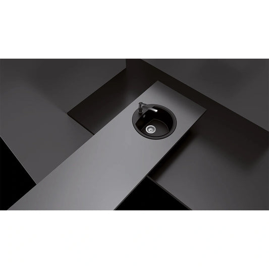 Schock Manhattan R-100 Chiuveta bucatarie granit Cristalite 47x49 cm, negru (nero)
