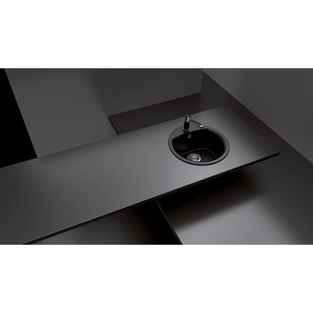 Schock Manhattan R-100 Chiuveta bucatarie granit Cristalite 47x49 cm, negru (nero)