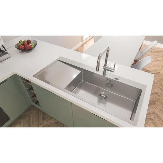Grohe Minta Baterie chiuveta bucatarie monocomanda cu dus extractibil cu 2 jeturi, pipa U, aspect inox (supersteel)