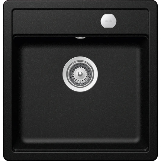 Schock Mono N-100S Chiuveta bucatarie granit Cristadur 49x51 cm, negru (magma)