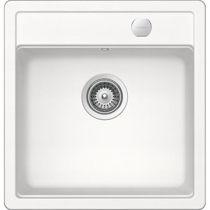 Schock Mono N-100S Chiuveta bucatarie granit Cristadur 49x51 cm, alb (polaris)