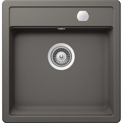 Schock Mono N-100S Chiuveta bucatarie granit Cristadur 49x51 cm, gri (silverstone)