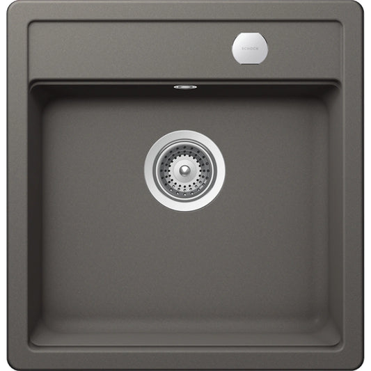Schock Mono N-100S Chiuveta bucatarie granit Cristadur 49x51 cm, gri (silverstone)