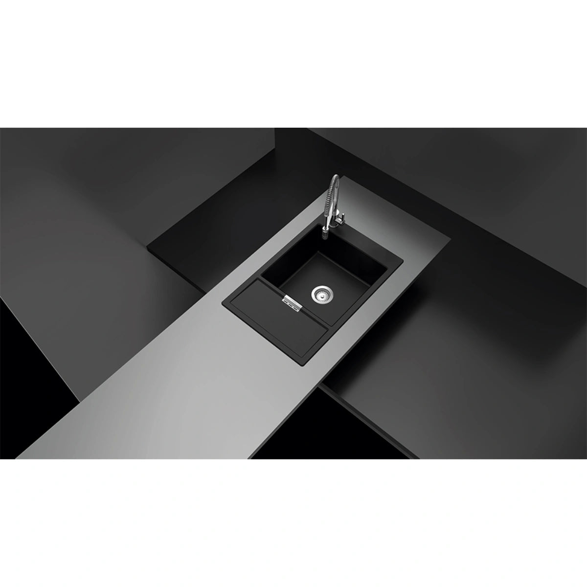 Schock Mono D-100XS Chiuveta bucatarie granit Cristadur 78x51 cm, negru (puro)