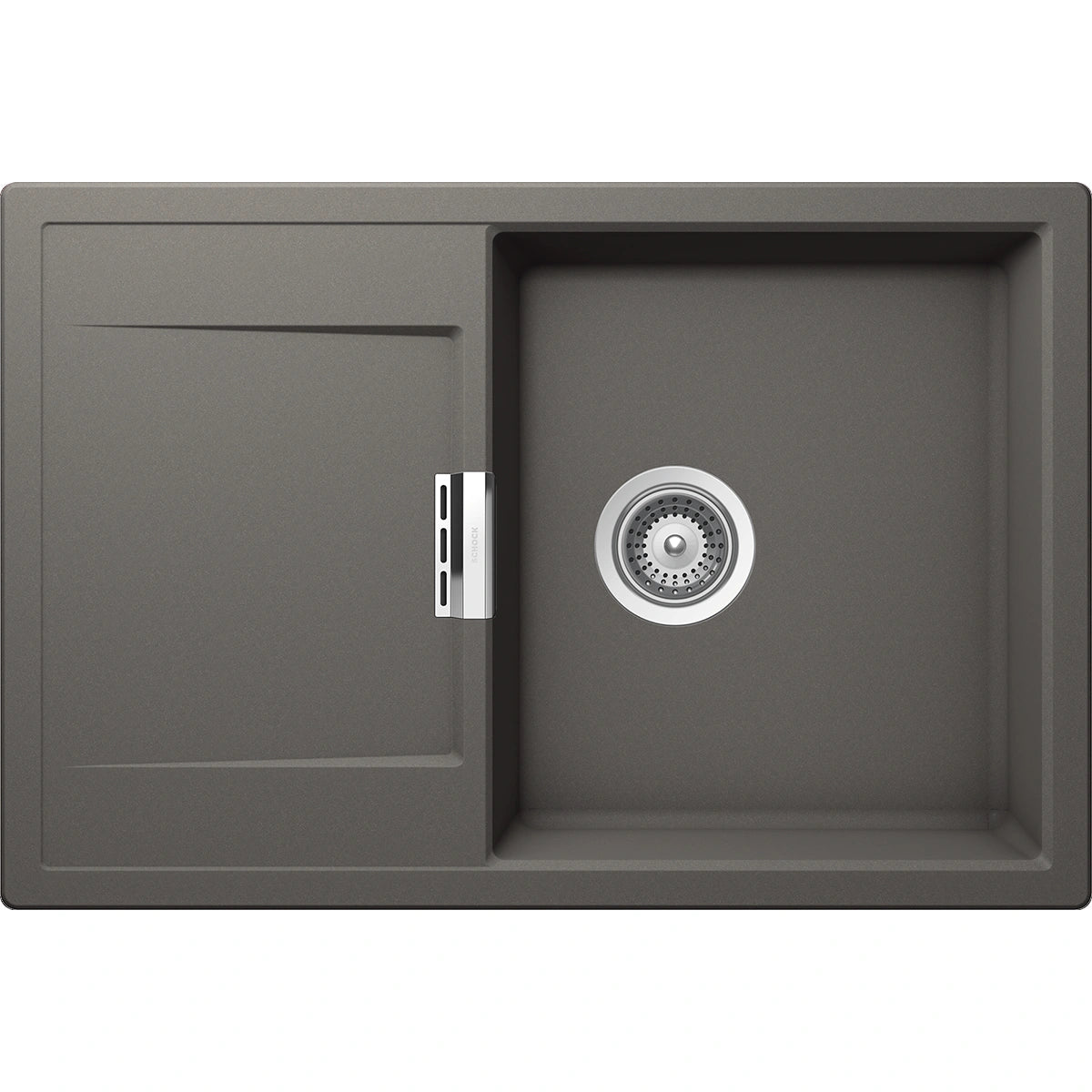 Schock Mono D-100 Chiuveta bucatarie granit Cristadur 76x51 cm, gri (silverstone)