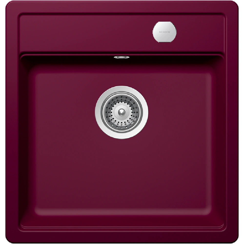 Schock Mono N-100S Chiuveta bucatarie granit Cristadur 49x51 cm, grena (berry)