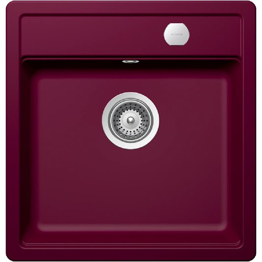 Schock Mono N-100S Chiuveta bucatarie granit Cristadur 49x51 cm, grena (berry)