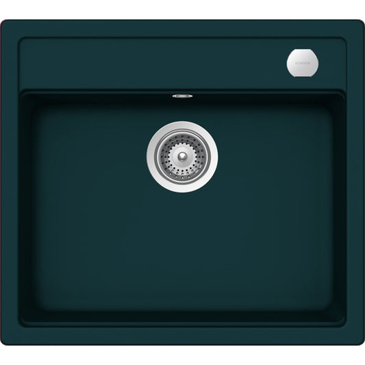 Schock Mono N-100 Chiuveta bucatarie granit Cristadur 57x51 cm, verde (green line ivy)