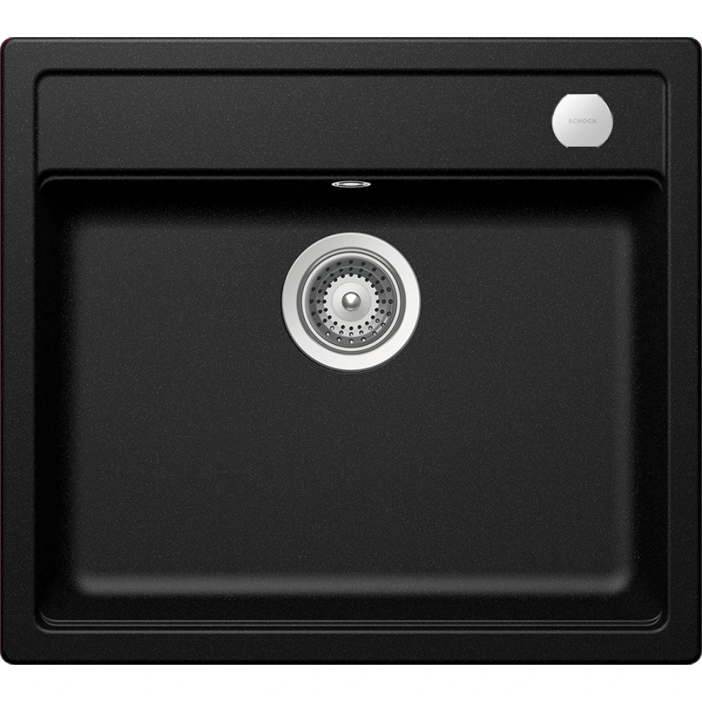 Schock Mono N-100 Chiuveta bucatarie granit Cristadur 57x51 cm, negru (magma)