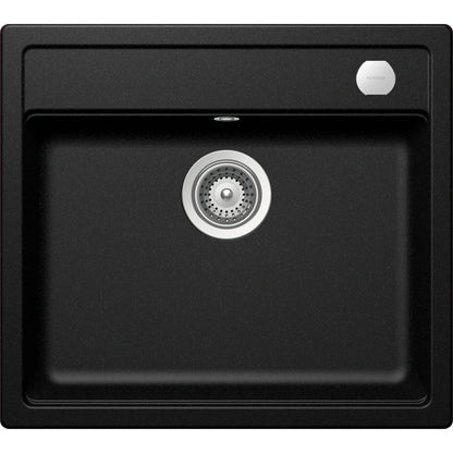 Schock Mono N-100 Chiuveta bucatarie granit Cristadur 57x51 cm, negru (magma)
