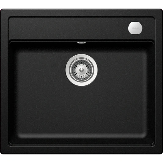 Schock Mono N-100 Chiuveta bucatarie granit Cristadur 57x51 cm, negru (magma)