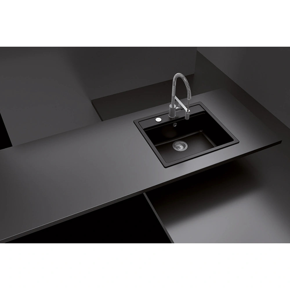 Schock Mono N-100 Chiuveta bucatarie granit Cristadur 57x51 cm, negru (puro)