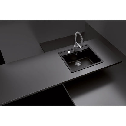 Schock Mono N-100 Chiuveta bucatarie granit Cristadur 57x51 cm, negru (puro)