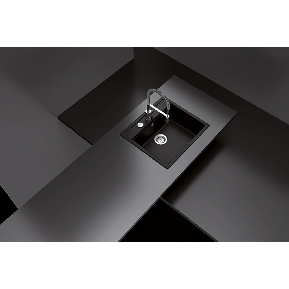 Schock Mono N-100 Chiuveta bucatarie granit Cristadur 57x51 cm, negru (puro)