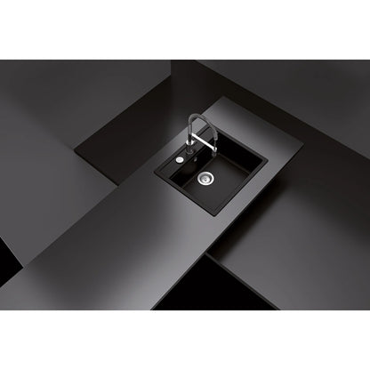 Schock Mono N-100 Chiuveta bucatarie granit Cristadur 57x51 cm, negru (puro)