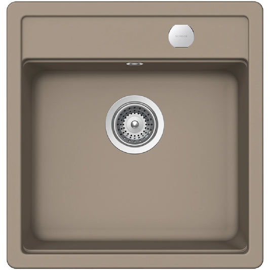 Schock Mono N-100S Chiuveta bucatarie granit Cristadur 49x51 cm, gri (green line twilight)